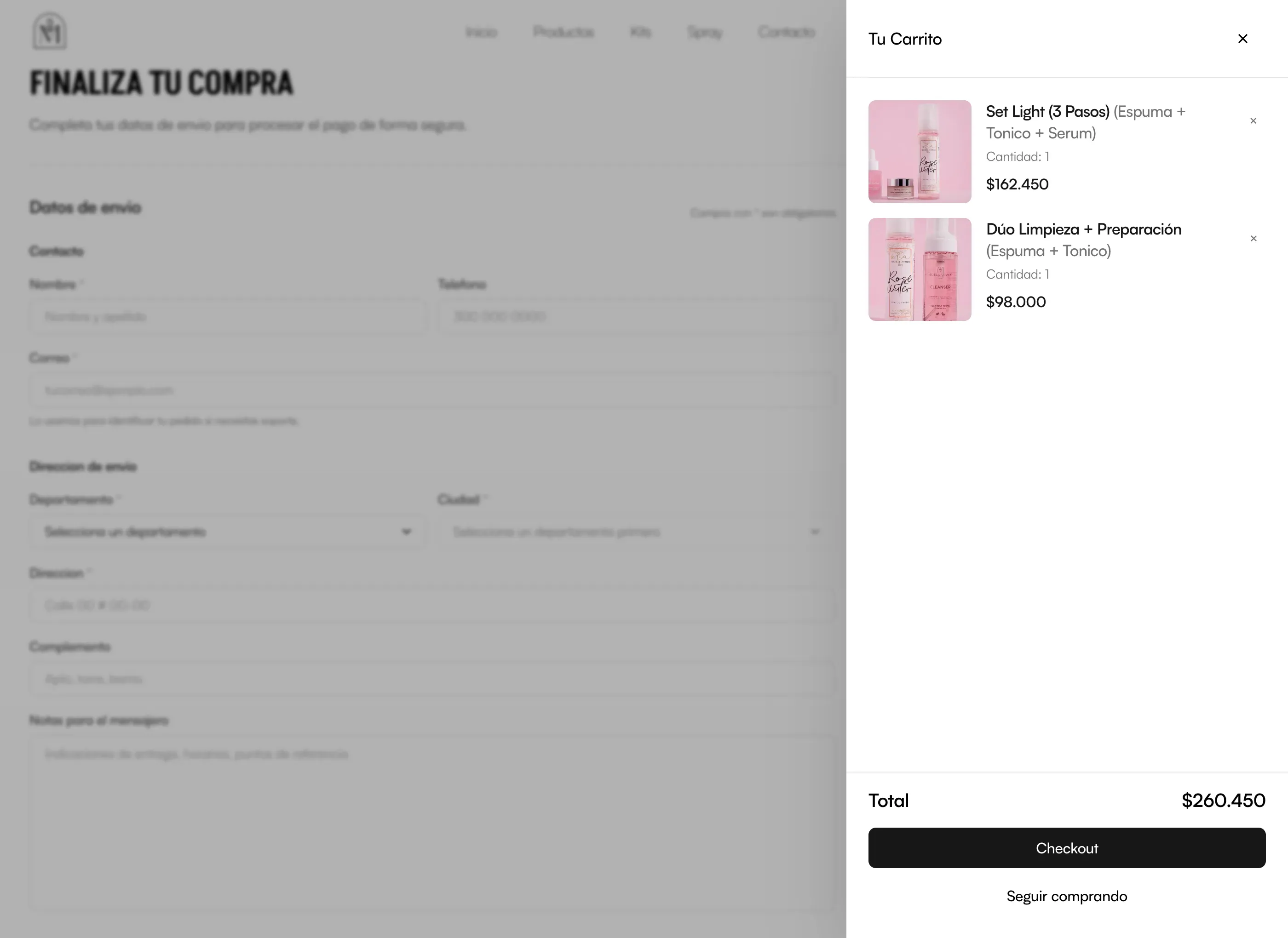 Michell Arango Skin Cart